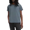 Allsaints Bodega Crew Neck Raw Edge T-shirt In Ashy Blue