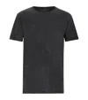 Allsaints Bodega Crew Neck Raw Edge T-shirt In Black