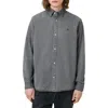 Allsaints Bodhi Relaxed Fit Button Front Shirt In Pillar Grey