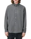 Allsaints Bodhi Relaxed Fit Button Front Shirt In Pillar Grey