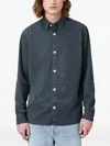 Allsaints Bodhi Relaxed Fit Button Front Shirt In Blue