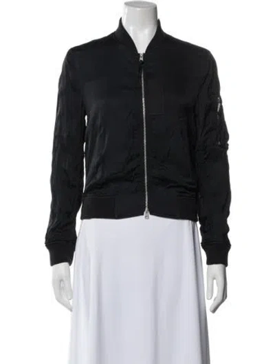 Pre-owned Allsaints Bomber Jacket In Black