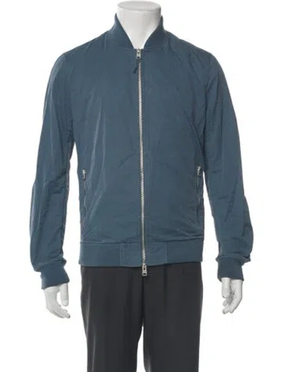 Pre-owned Allsaints Bomber Jacket In Blue
