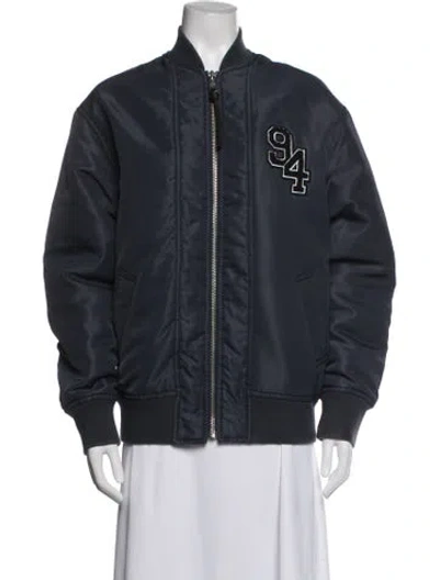 Pre-owned Allsaints Bomber Jacket In Blue