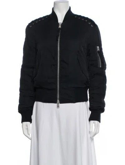 Pre-owned Allsaints Bomber Jacket In Blue