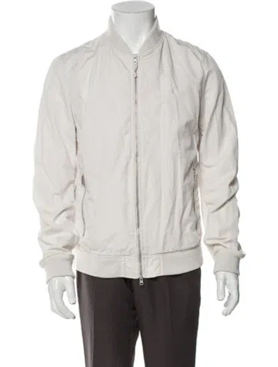 Pre-owned Allsaints Bomber Jacket In Gray