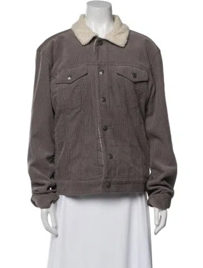 Pre-owned Allsaints Bomber Jacket In Gray