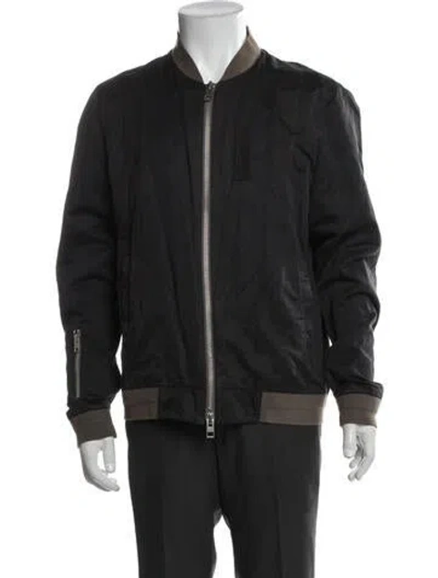 Pre-owned Allsaints Bomber Jacket In Gray
