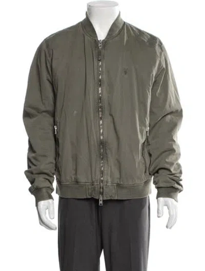 Pre-owned Allsaints Bomber Jacket In Green