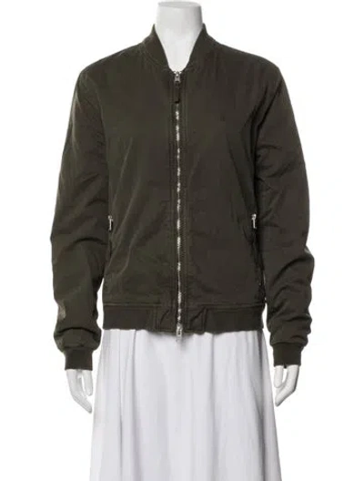 Pre-owned Allsaints Bomber Jacket In Green