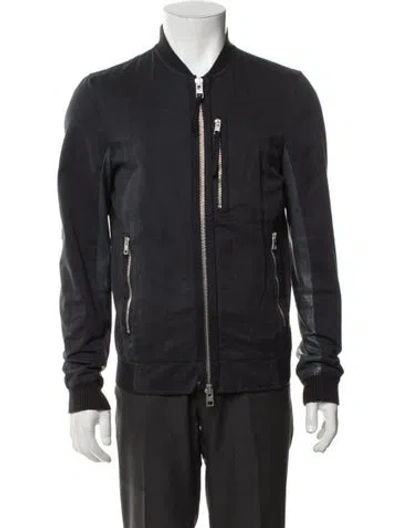 Pre-owned Allsaints Bomber Jacket In Grey