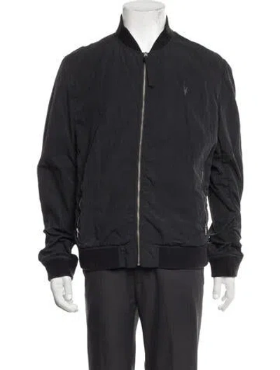 Pre-owned Allsaints Bomber Jacket In Grey