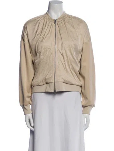 Pre-owned Allsaints Bomber Jacket In Neutral
