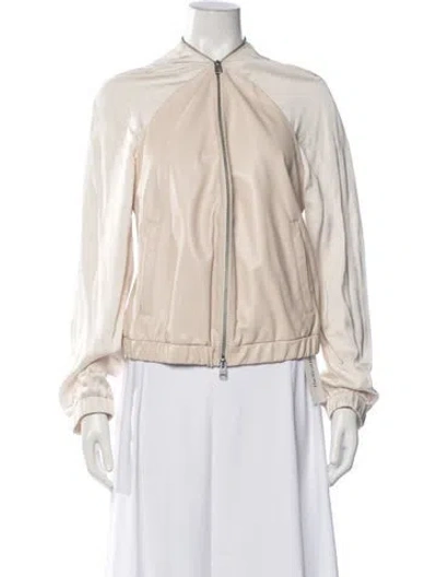 Pre-owned Allsaints Bomber Jacket In White