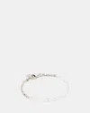 Allsaints Bora Beaded Bracelet In Warm Silver/clear
