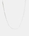 Allsaints Bora Beaded Necklace In Warm Silver/clear
