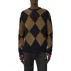 Allsaints Bower Argyle Pattern Sweater In Brown