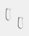 Allsaints Box Ball Loop Earrings In Warm Silver/black