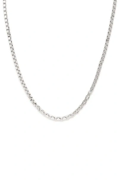 Allsaints Box Chain Necklace In Warm Silver