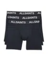 Allsaints 3-pack 5-inch Contour Pouch Boxer Briefs In Black