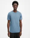 Allsaints Brace Brushed Cotton Crew Neck T-shirt In Areo Blue