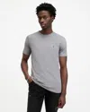 Allsaints Brace Brushed Cotton Crew Neck T-shirt In Gray