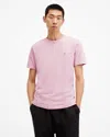 Allsaints Brace Brushed Cotton Crew Neck T-shirt In Bramble Pink