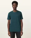 Allsaints Brace Brushed Cotton Crew Neck T-shirt In Cove Green