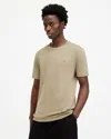 Allsaints Brace Brushed Cotton Crew Neck T-shirt In Moorland Brown