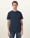 Allsaints Brace Brushed Cotton Crew Neck T-shirt In Navy Blue