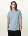 Allsaints Brace Brushed Cotton Crew Neck T-shirt In Static Blue