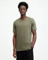 Allsaints Brace Brushed Cotton Crew Neck T-shirt In Marley Green