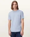 Allsaints Brace Brushed Cotton Crew Neck T-shirt In Willow Blue
