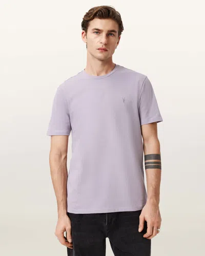 Allsaints Brace Brushed Cotton Crew Neck T-shirt In White