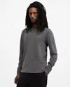 Allsaints Brace Brushed Cotton Long Sleeve T-shirt In Bond Blue