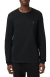 Allsaints Brace Long Sleeve Cotton T-shirt In Jet Black