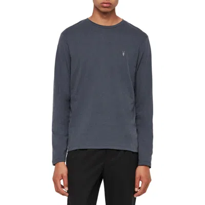 Allsaints Brace Long Sleeve Crewneck T-shirt In Pier Blue