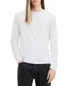 Allsaints Brace Brushed Cotton Long Sleeve T-shirt In Optic White