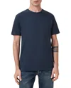 Allsaints Brace Brushed Cotton Crew Neck T-shirt In Navy Blue