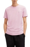 Allsaints Brace Brushed Cotton Crew Neck T-shirt In Bramble Pink