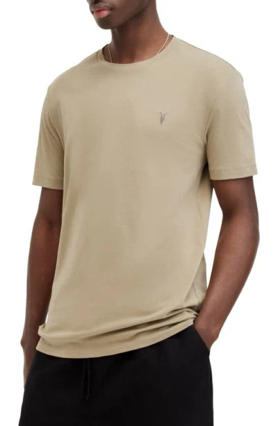 Allsaints Brace Tonic Slim Fit Cotton T-shirt In Moorland Brown