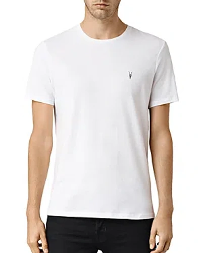 Allsaints Mens Opticwhite Tonic Crewneck Cotton-jersey T-shirt Xl In Optic White