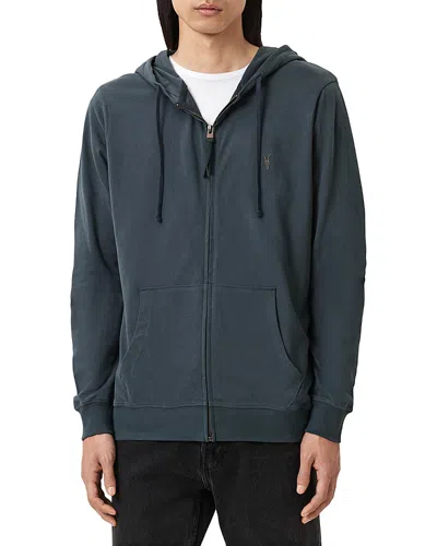 Allsaints Brace Zip Hoodie In Blue