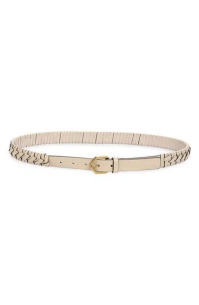Allsaints Braided Leather Belt In Brown