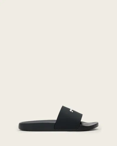 Allsaints Branded Sliders In Burgundy