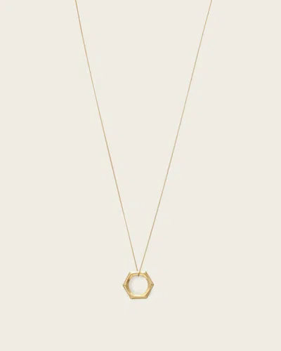 Allsaints Brass Clara Large Necklace In Gold