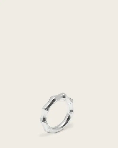 Allsaints Brass Clara Ring In Silver
