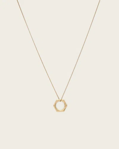 Allsaints Brass Clara Small Necklace In Gold