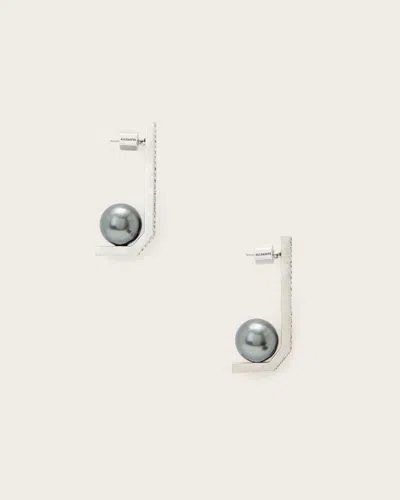 Allsaints Brass Ellie Drop Earrings In Metallic