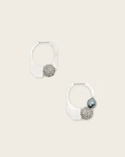 Allsaints Brass Ellie Mix Hoop Earrings In Metallic